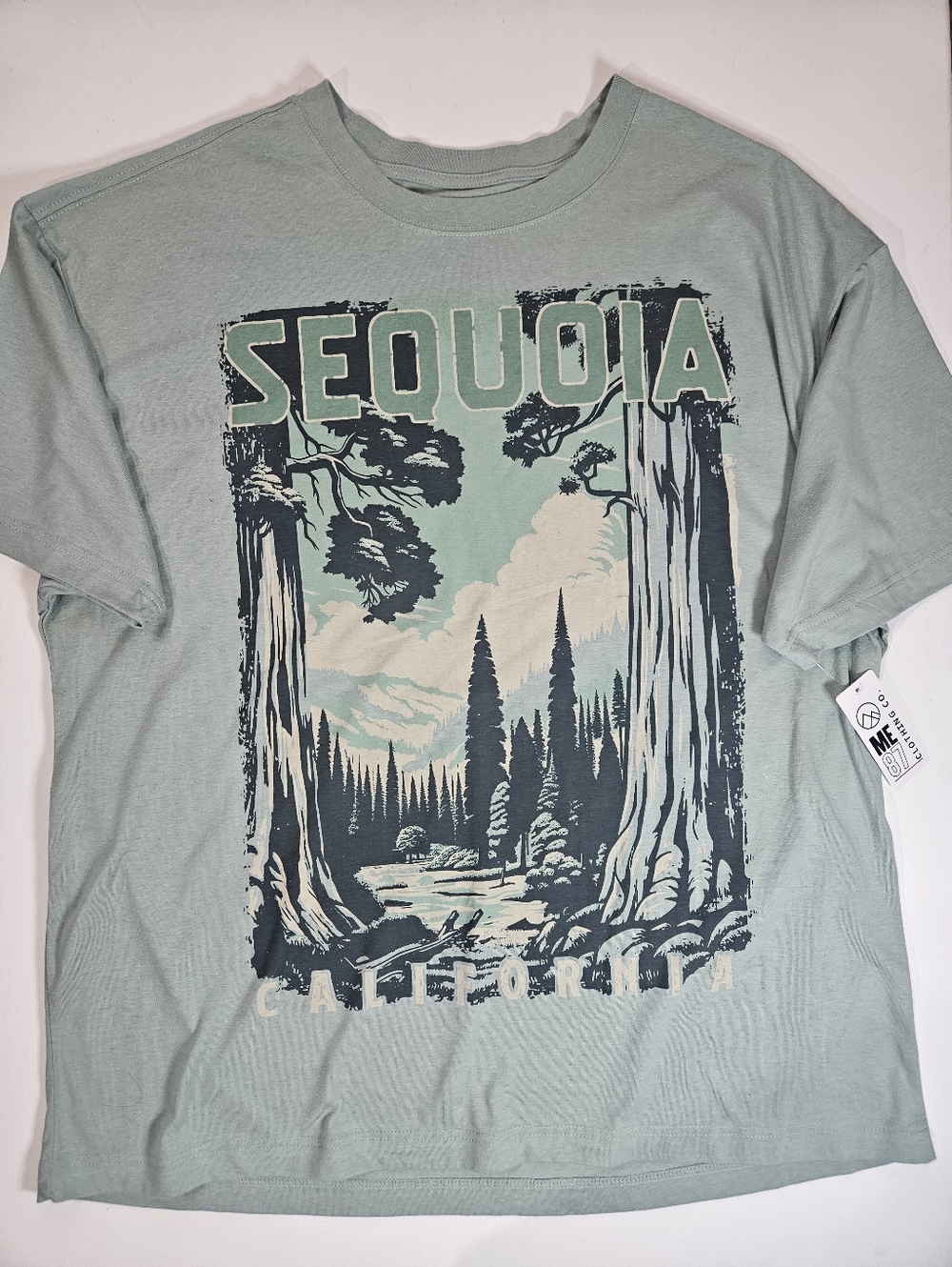 NWT Sequoia National Park T-shirt Mens XXL Green Mad Engine‎ Graphic Tee